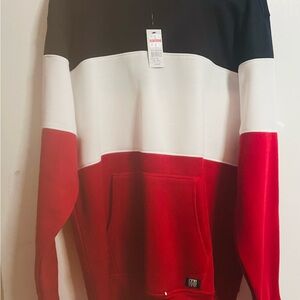 One Point Men's Colorblock Hoodie - Red, White, and Blue $15 OBO